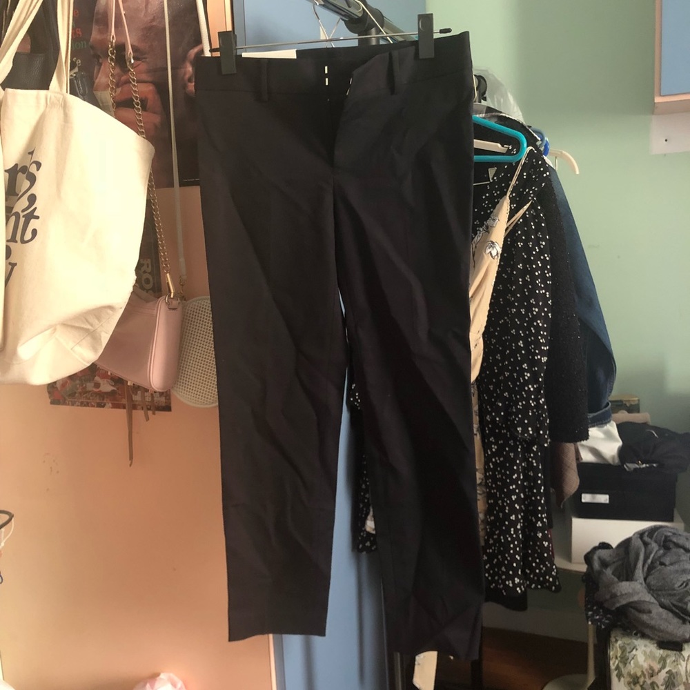 Club Monaco Slim Crop Low Rise Navy Pants